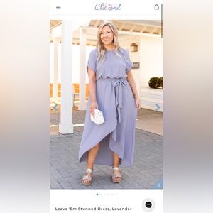 Chic Soul lavender Leave 'Em Stunned Dress. 1X